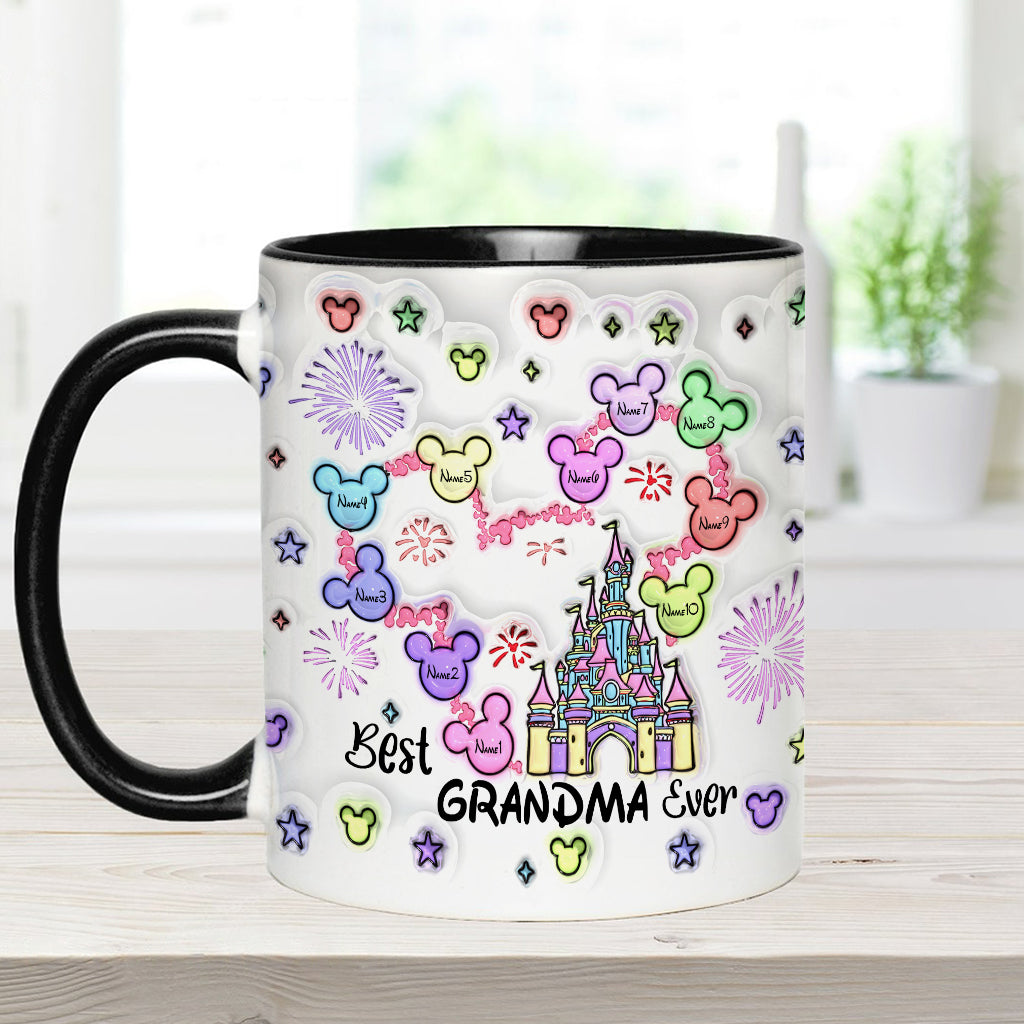 Best Grandma/ Mom Ever - Personalized Mouse Accent Mug