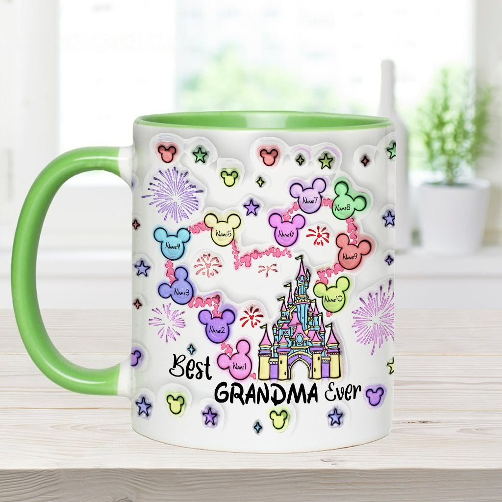 Best Grandma/ Mom Ever - Personalized Mouse Accent Mug
