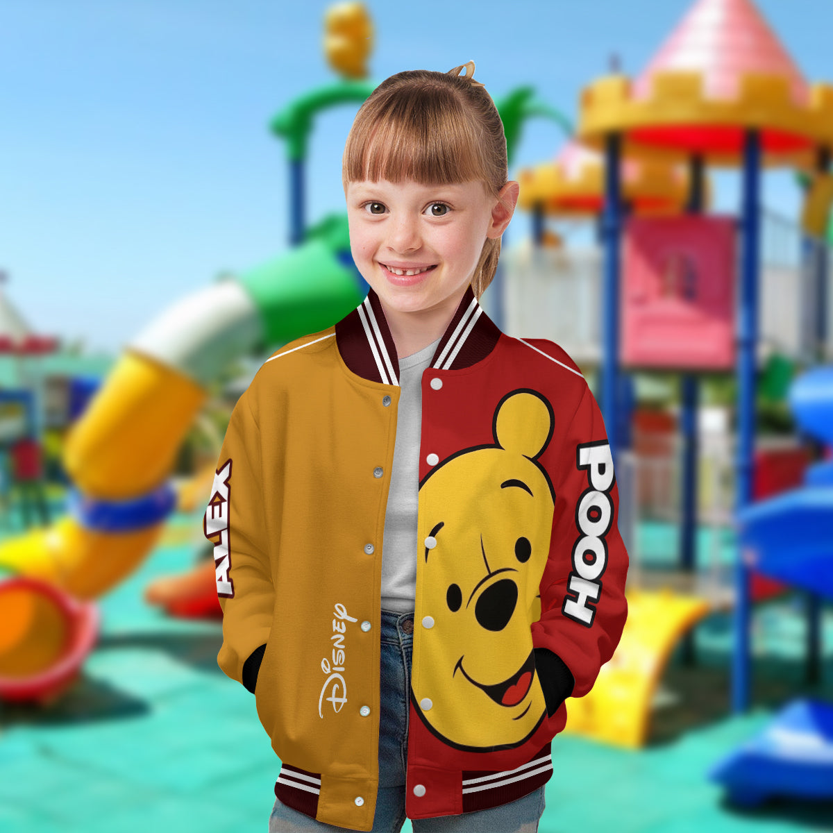 Yellow Bear Buddy - Personalized Yellow Bear Varsity Jacket