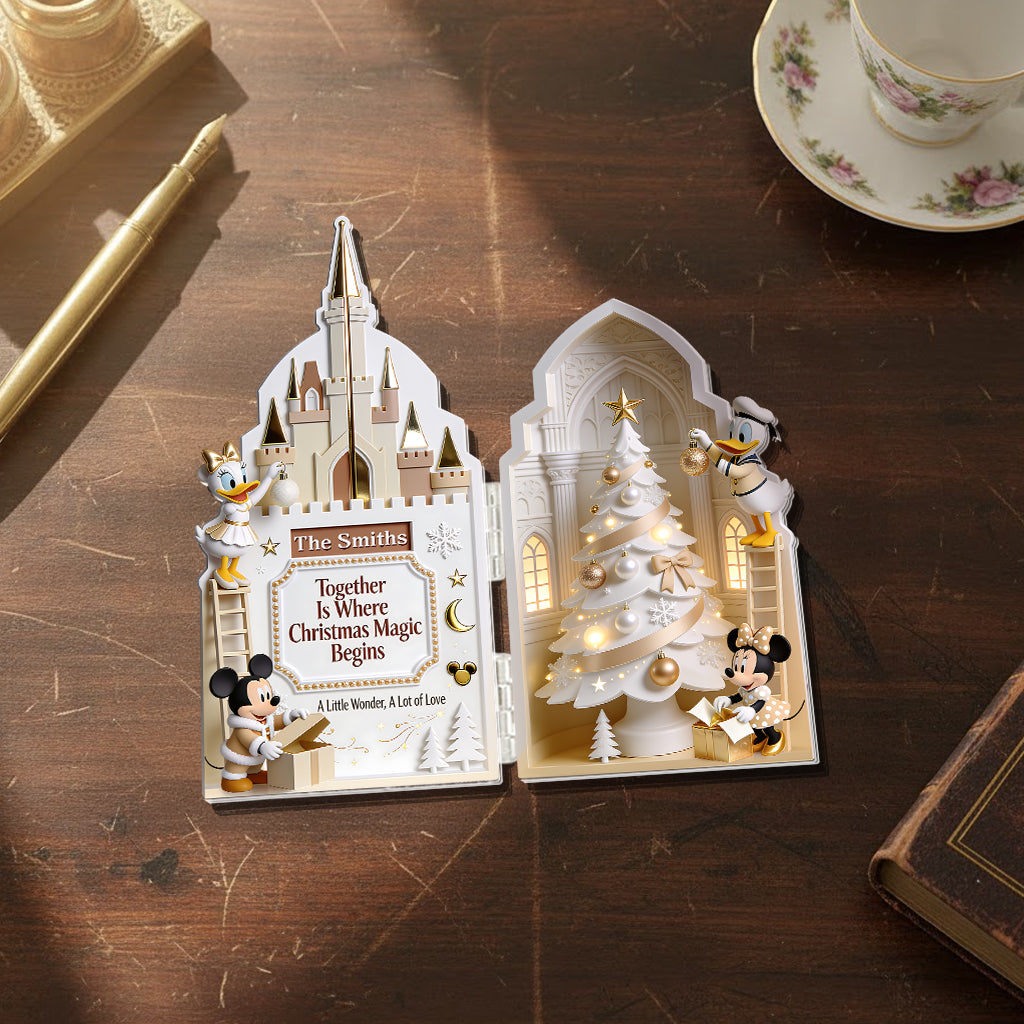 Merry Christmas - Personalized Mouse Acrylic Diptych