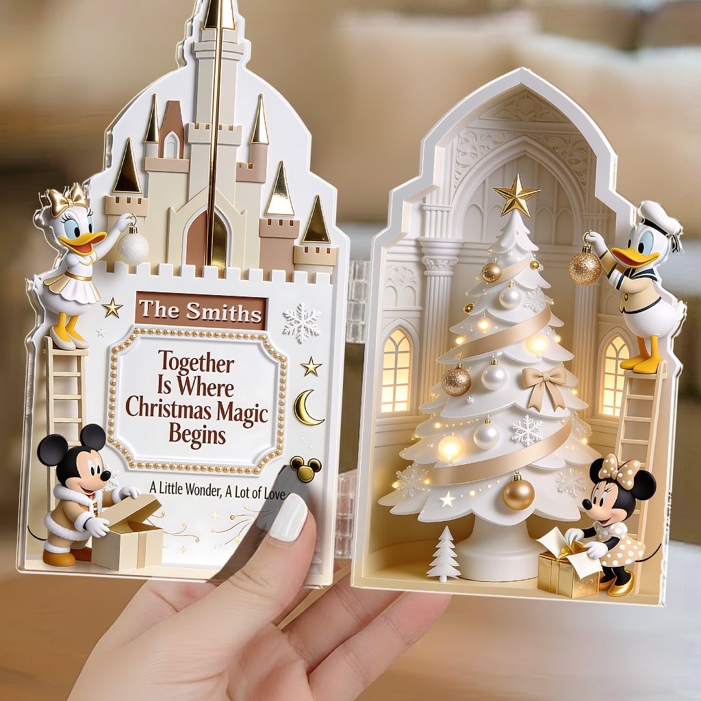 Merry Christmas - Personalized Mouse Acrylic Diptych