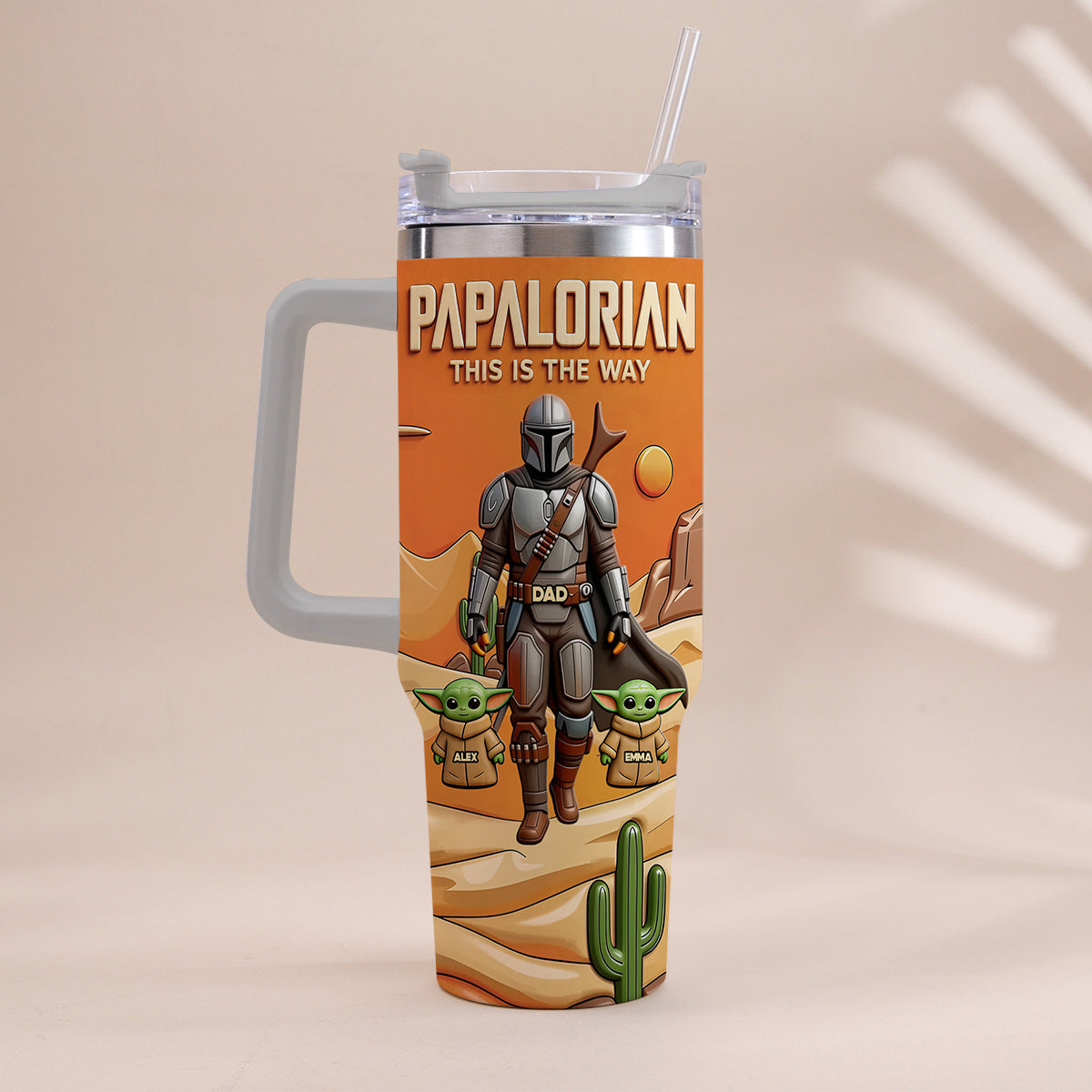 Galaxy Father’s Day - Personalized The Force Tumbler With Handle