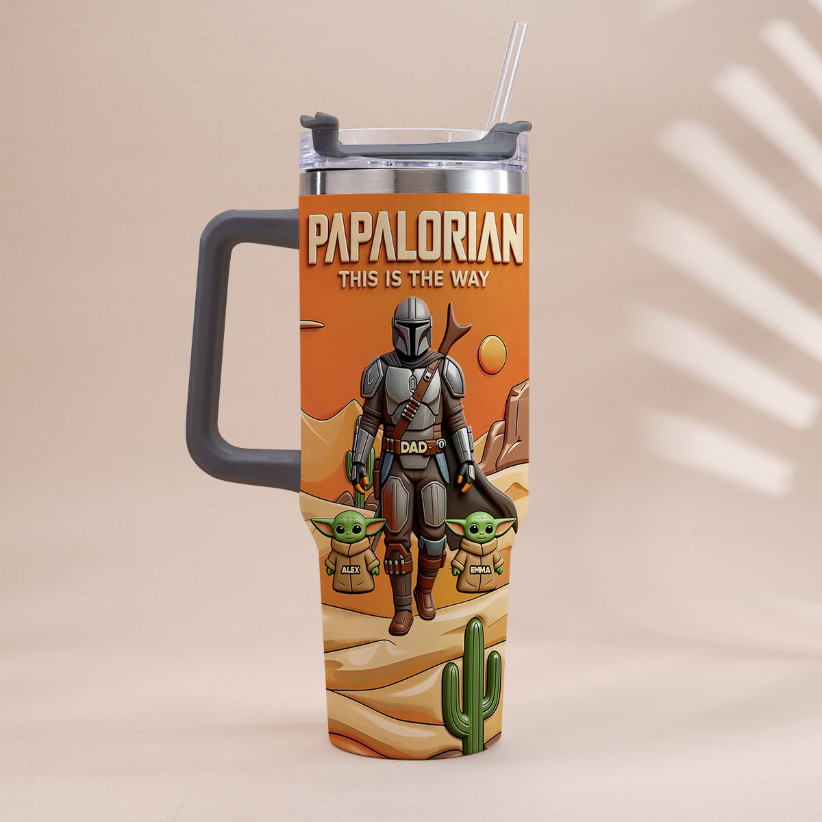 Galaxy Father’s Day - Personalized The Force Tumbler With Handle