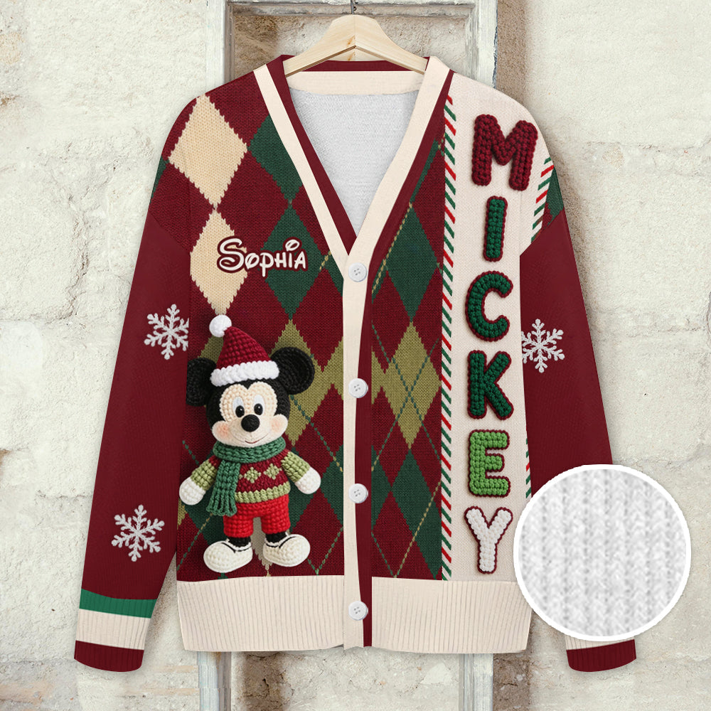 Magical Time of The Year - Personalized Mouse Cardigan Sweater