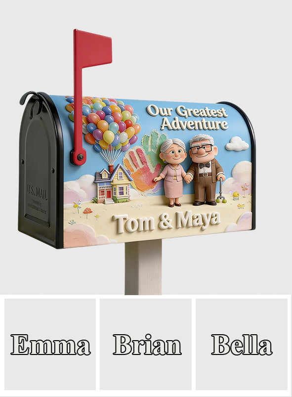 Old Couple Design Mailbox Cover - Personalized Up Movie Couple Mailbox Cover