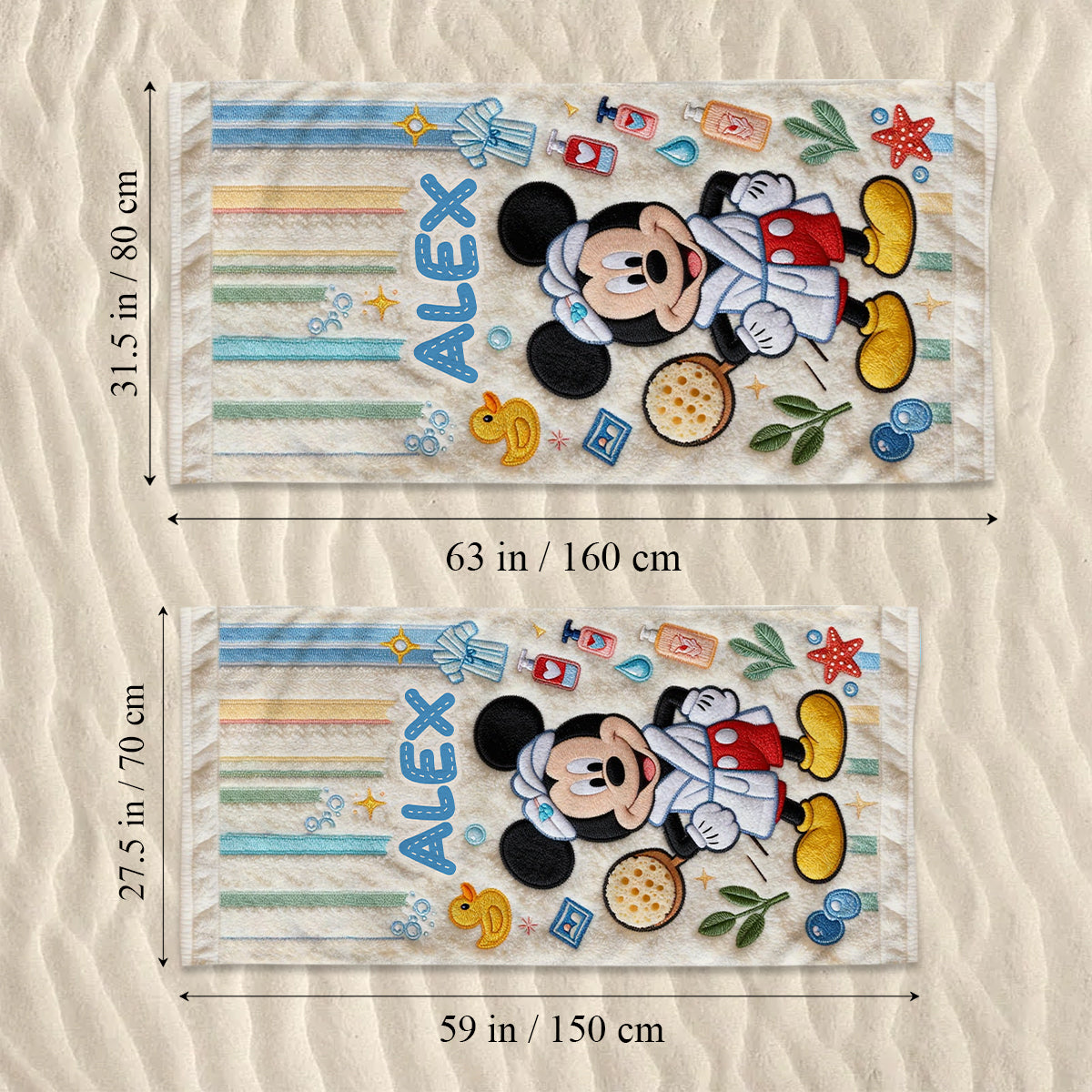 Bathing Time - Personalized Mouse Quick-dry Bathing Towel