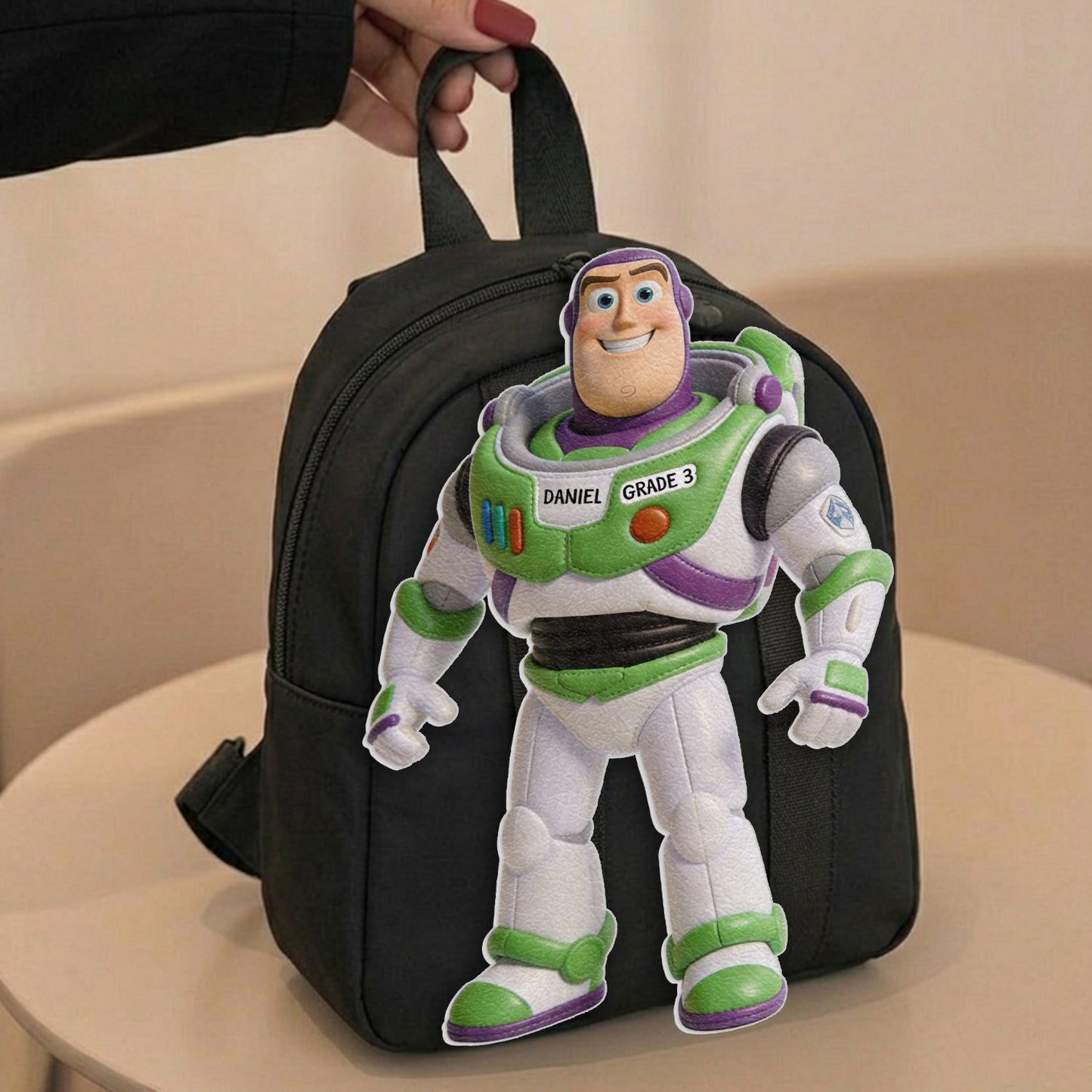 Toy Friendship - Personalized Movie For Kids Changeable Leather Patch Backpack