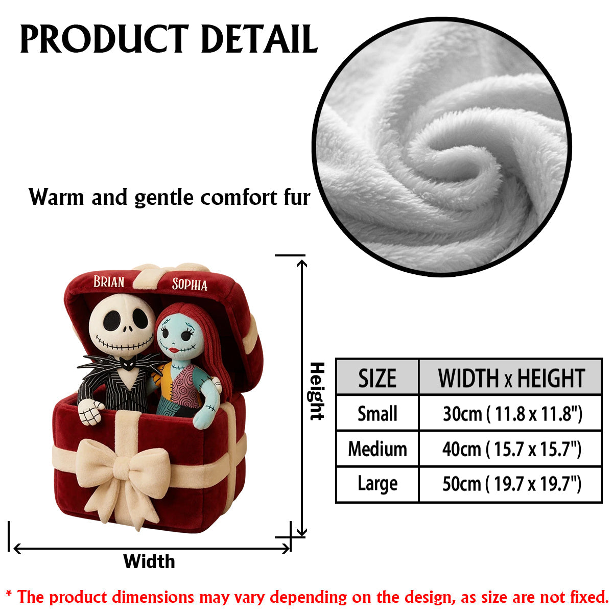 Nightmare Couple - Personalized Nightmare Premium Faux Fur Pillow