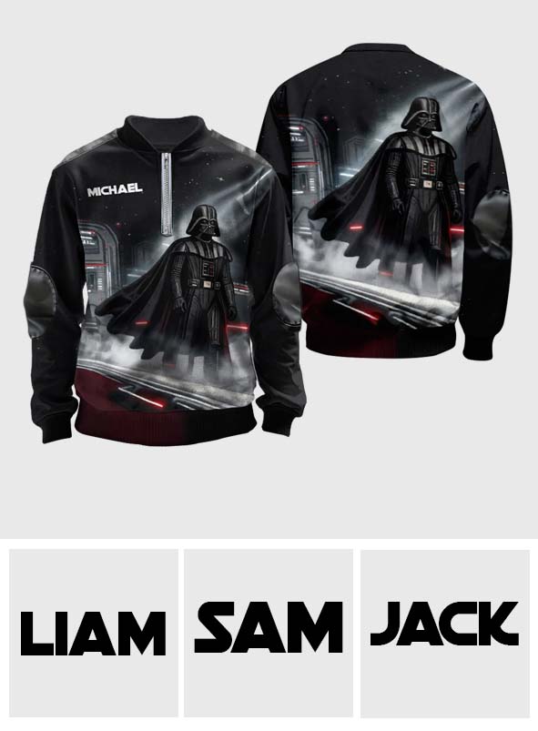 To The Dark - Personalized The Force Men Zip-Up Sweatshirt