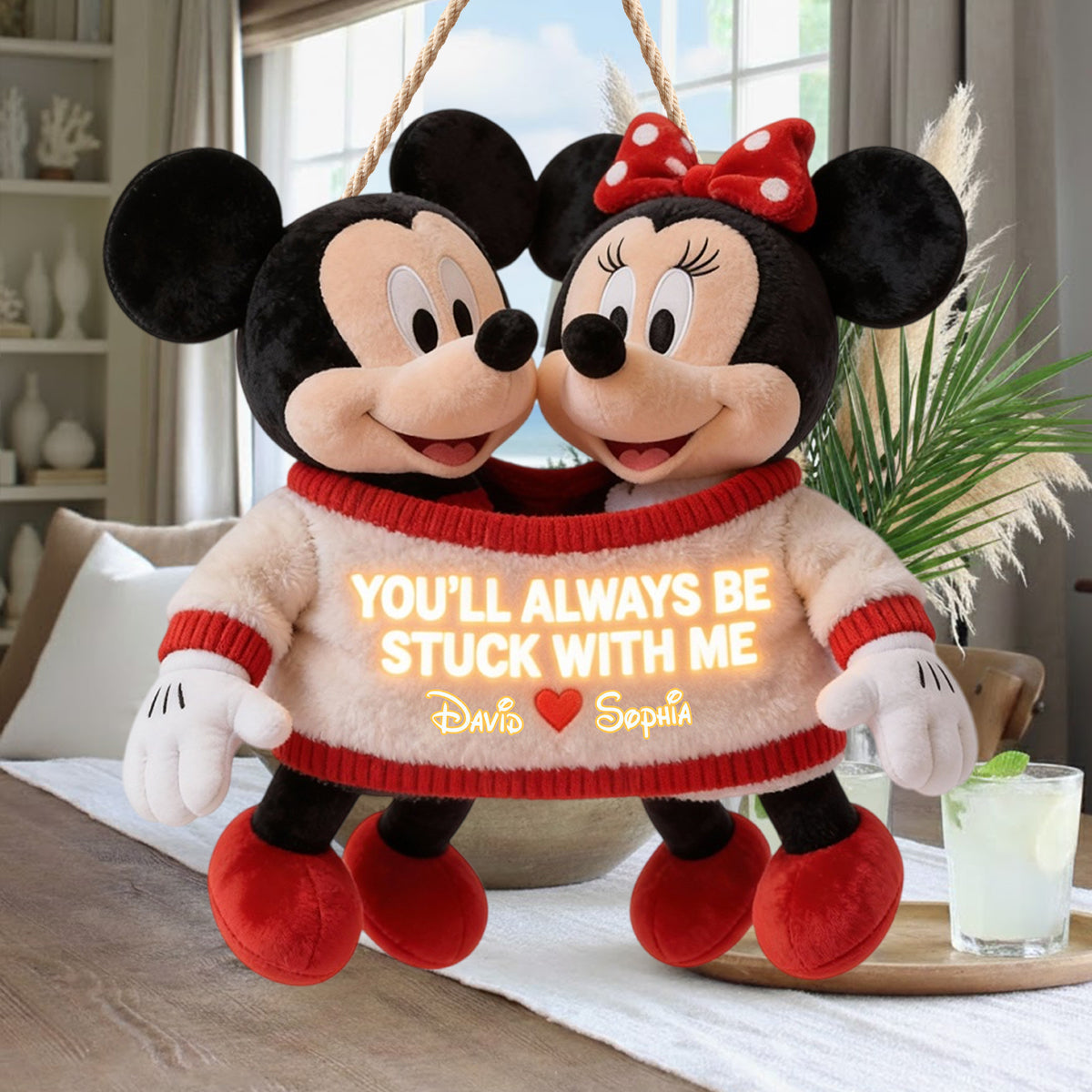 You'll Always Be Stuck With Me - Personalized Mouse LED Light Acrylic Sign
