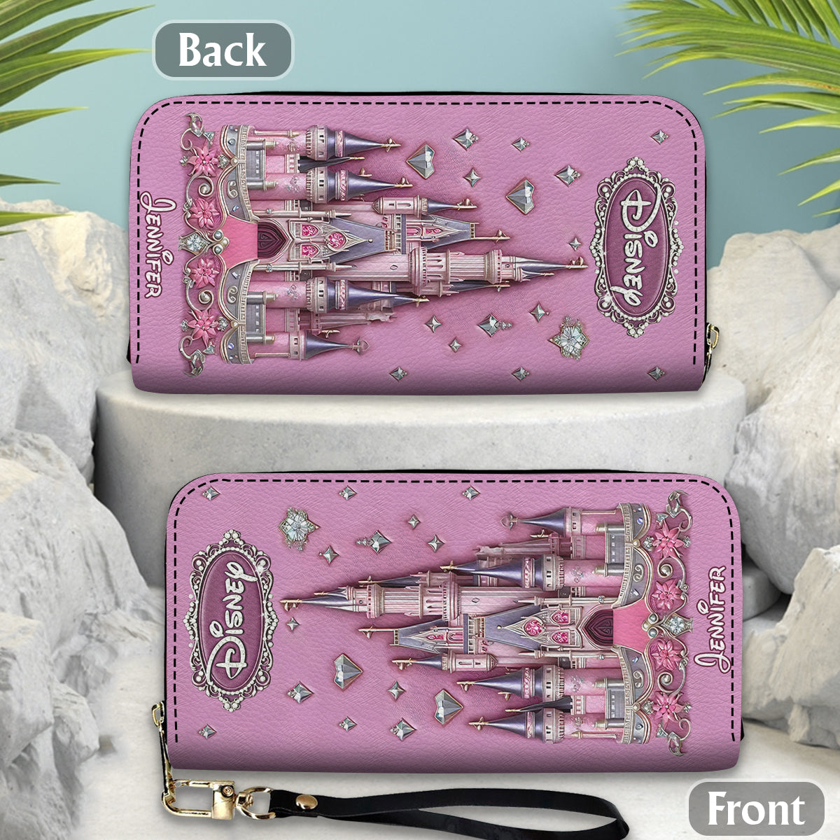 Magical World - Personalized Mouse Leather Long Wallet