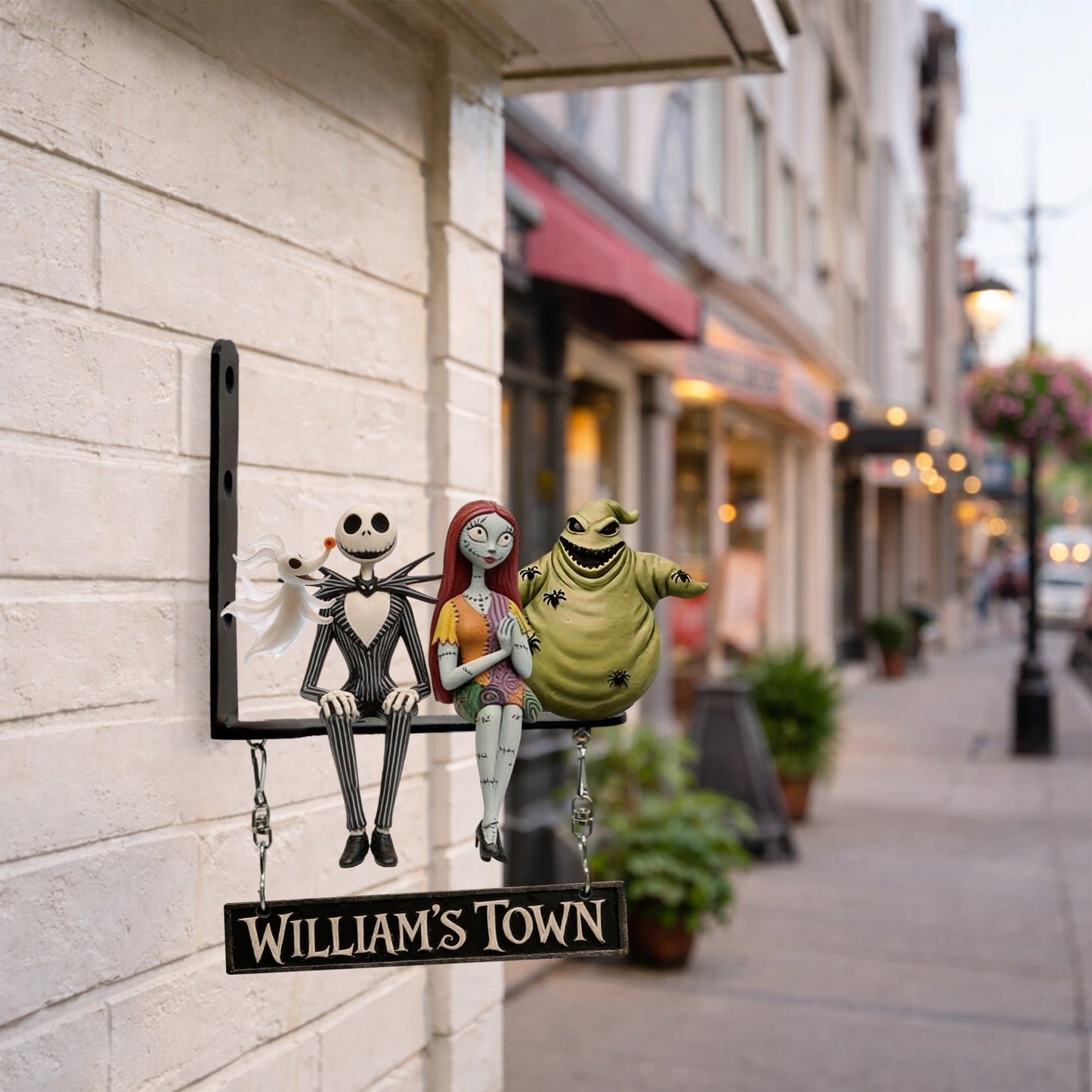 Welcome To Our House - Personalized Nightmare Wooden Wall Mount Sign