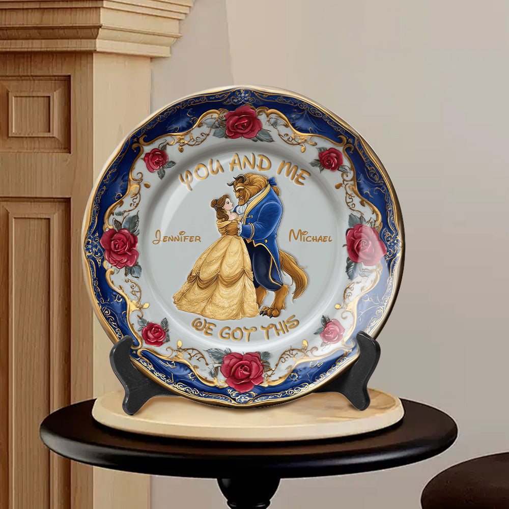 You And Me We Got This - Personalized Mouse Ceramic Round Plate