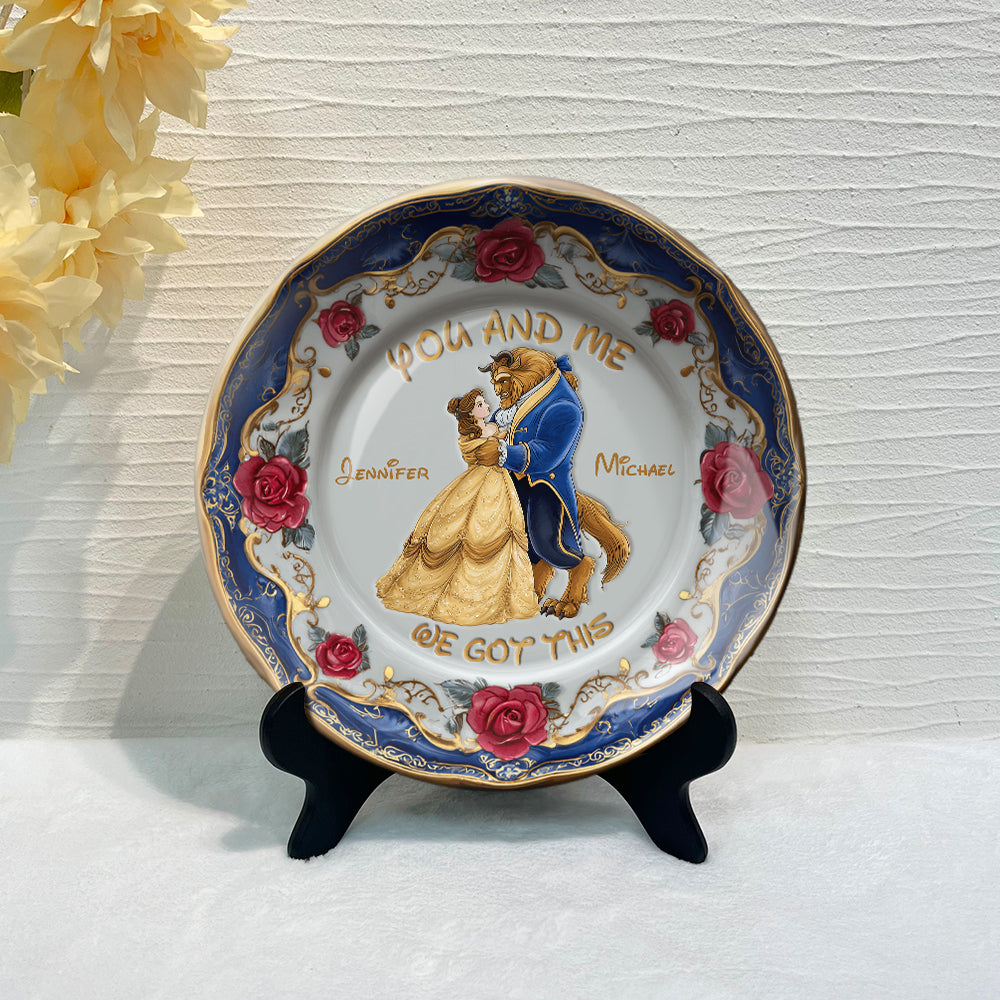 You And Me We Got This - Personalized Mouse Ceramic Round Plate
