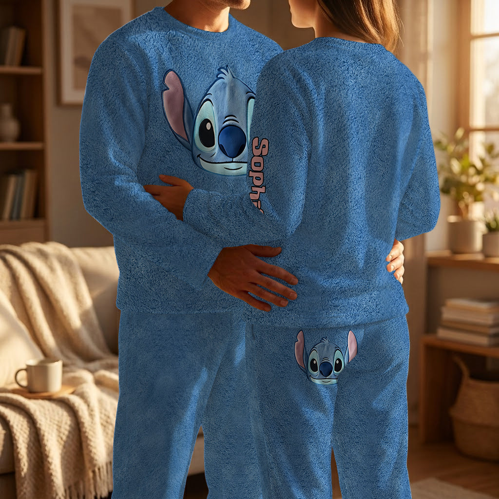 Blue Ohana - Personalized Ohana Fleece Lounge Set