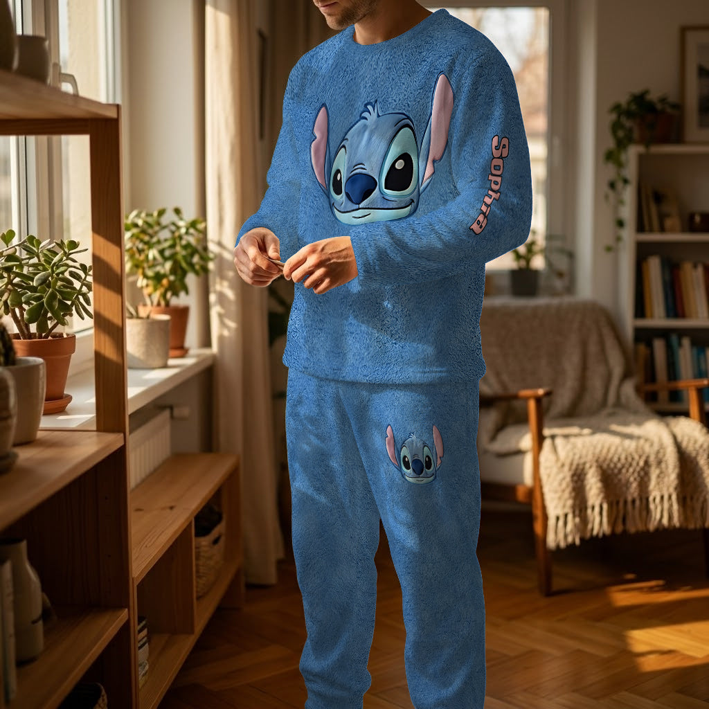 Blue Ohana - Personalized Ohana Fleece Lounge Set