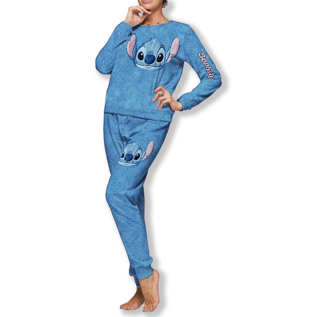 Blue Ohana - Personalized Ohana Fleece Lounge Set