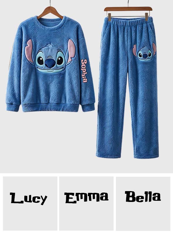 Blue Ohana - Personalized Ohana Fleece Lounge Set