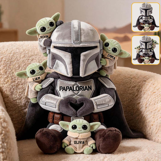Papalorian This Is The Way - Personalized The Force Premium Faux Fur Pillow