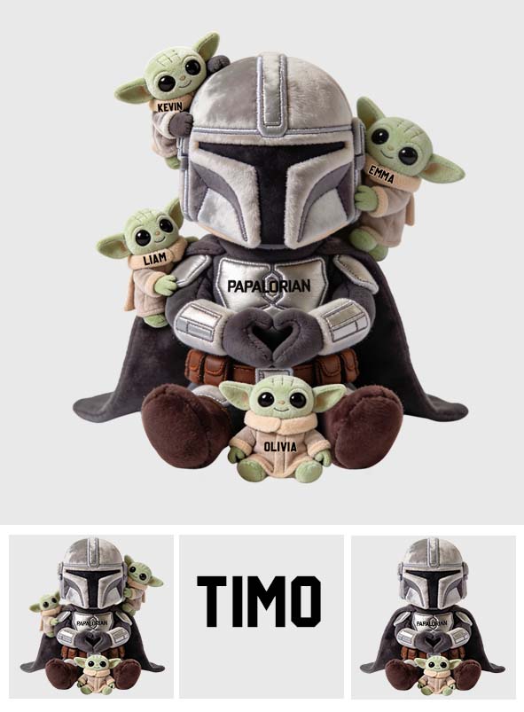 Papalorian This Is The Way - Personalized The Force Premium Faux Fur Pillow