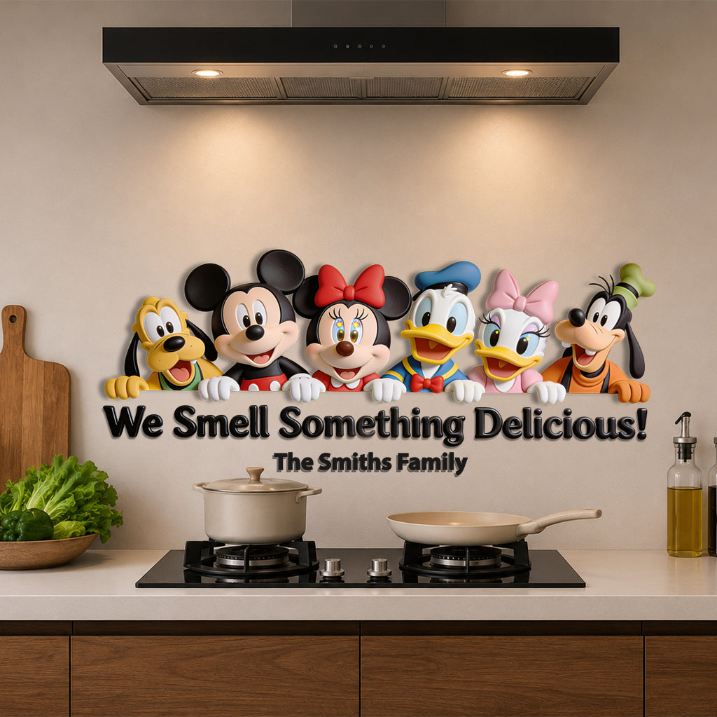 Kitchen Decor -Something Delicious - Personalized Mouse Wall Decal