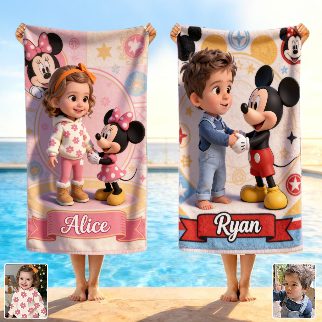 Custom Any Character - Personalized Kid Quick-dry Beach Towel/ Bath Towel