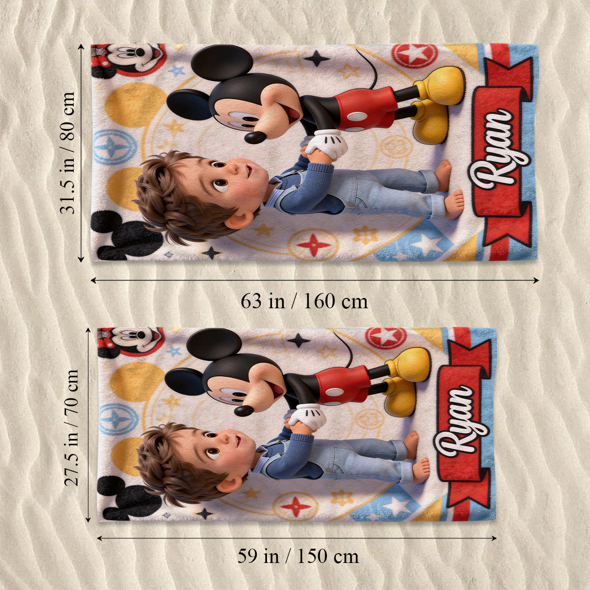 Custom Any Character - Personalized Kid Quick-dry Beach Towel/ Bath Towel