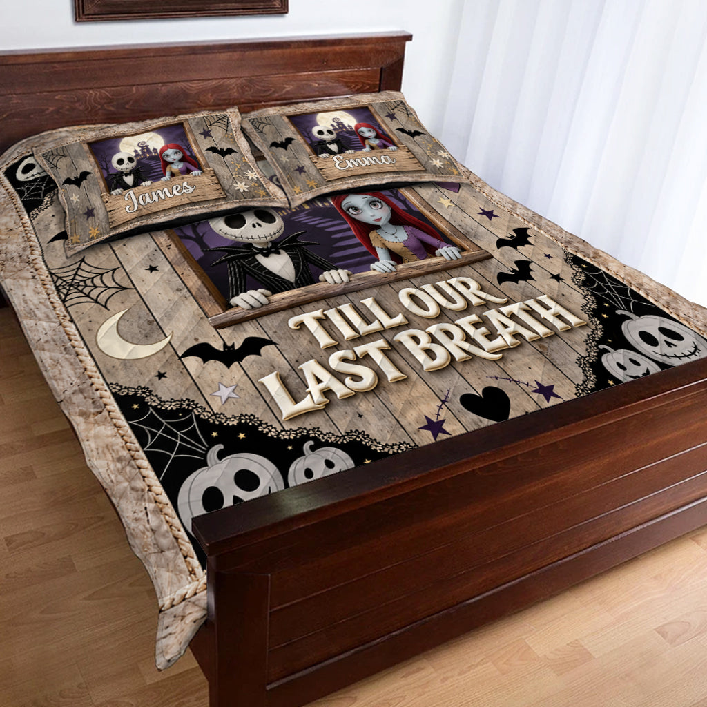 From Our First Kiss Till Our Last Breath - Personalized Nightmare Quilt Set