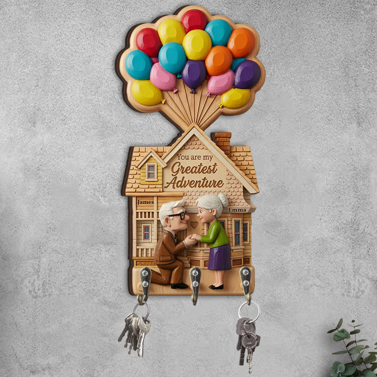 You Are My Greatest Adventure - Personalized Couple Custom Shaped Hanging Rack
