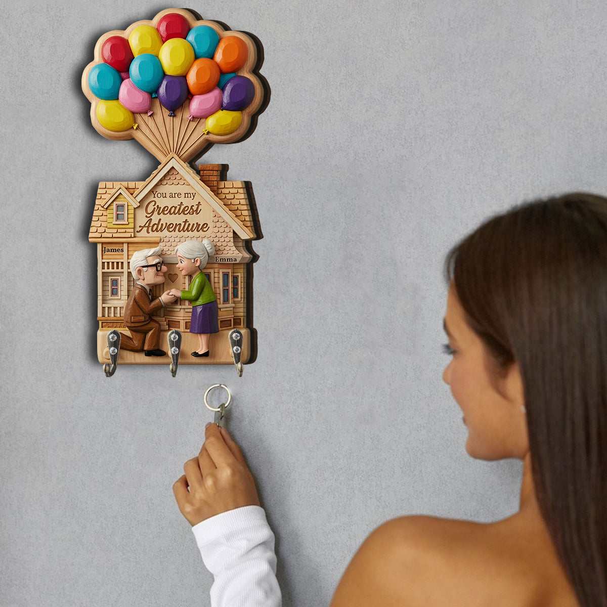You Are My Greatest Adventure - Personalized Couple Custom Shaped Hanging Rack