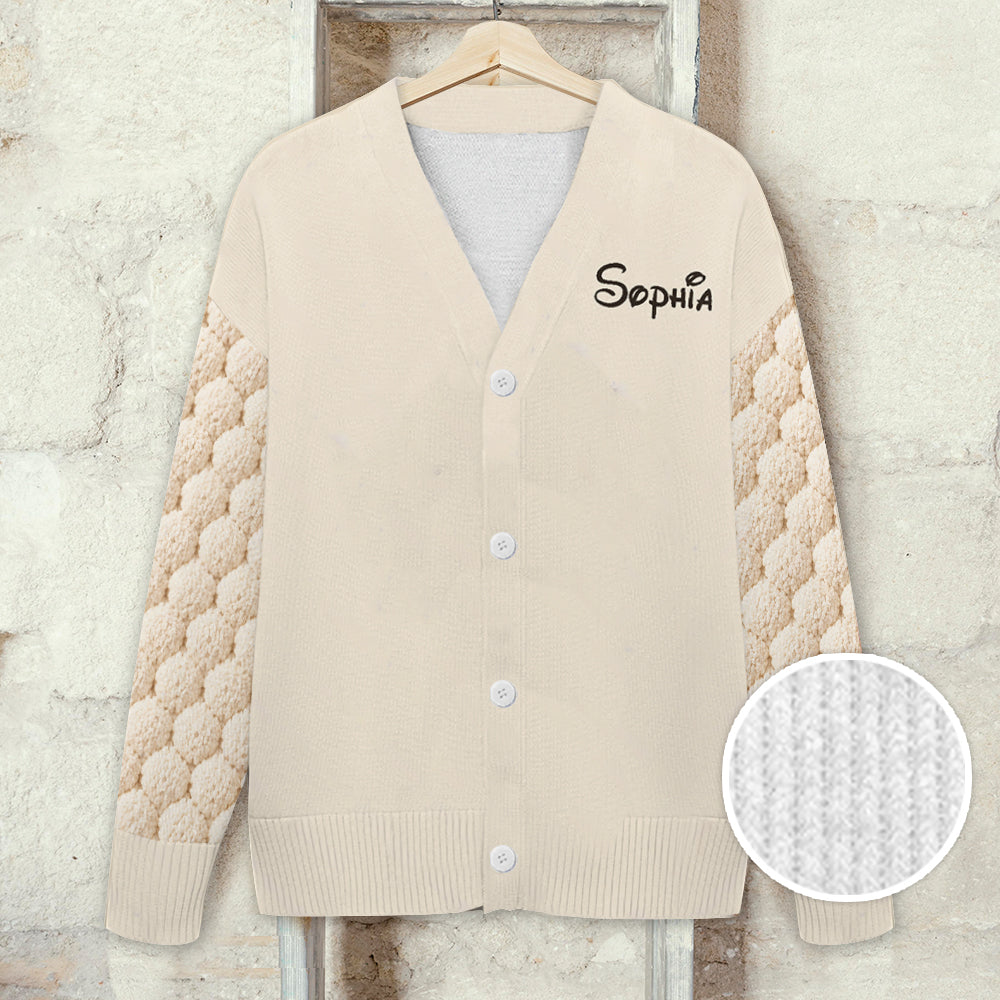 Friends - Personalized Yellow Bear Cardigan Sweater
