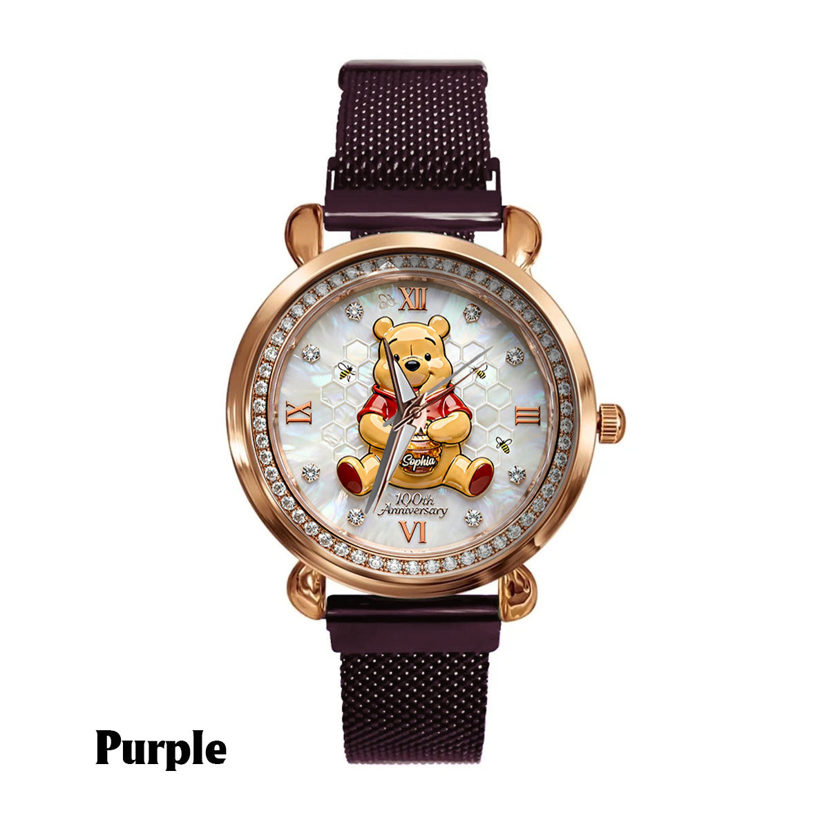 Honey Bear 100th Anniversary - Personalized Yellow Bear Women Hand Watch