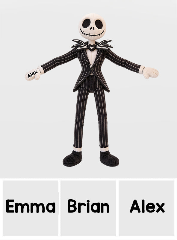 Custom Name Skeleton - Personalized Nightmare Posable Plush Doll
