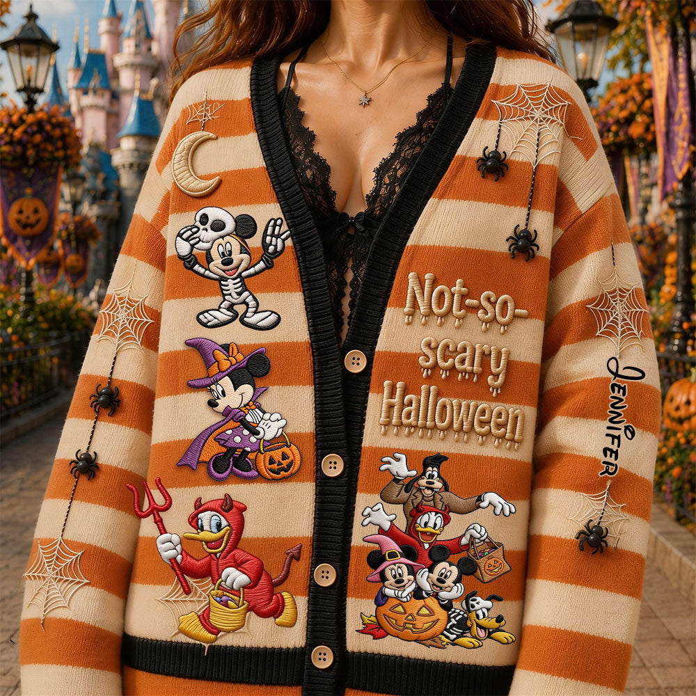 Not-so-scary Halloween - Personalized Mouse Cardigan Sweater