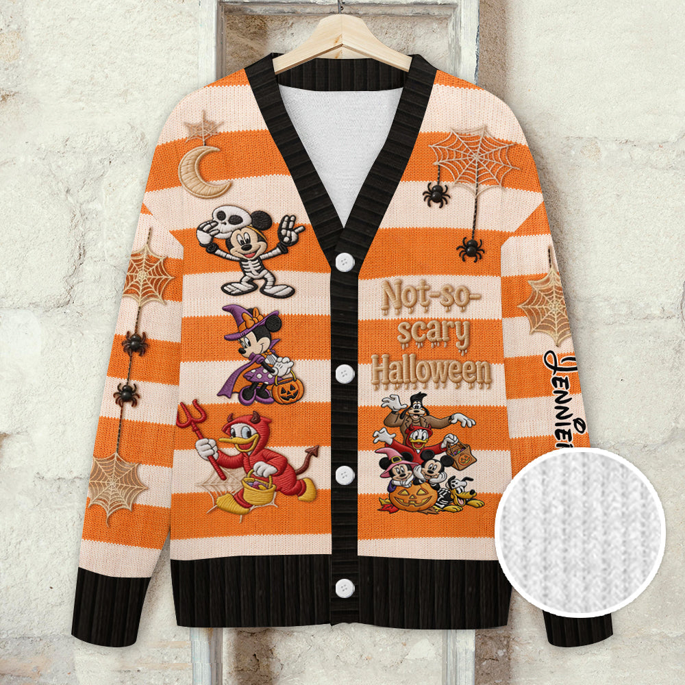 Not-so-scary Halloween - Personalized Mouse Cardigan Sweater