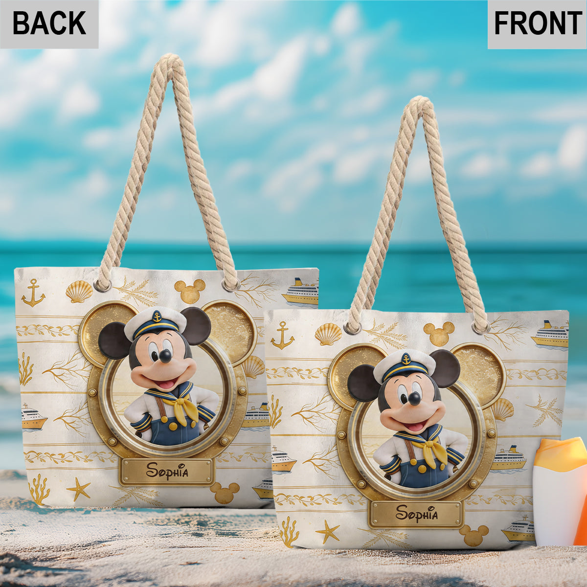 Magical Cruise Trip - Personalized Mouse Beach Bag