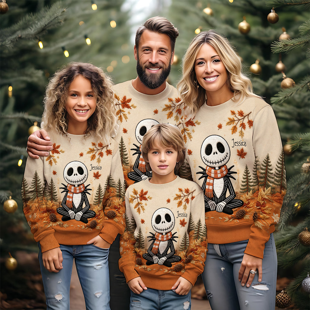 Fall Vibes - Personalized Nightmare Ugly Sweater