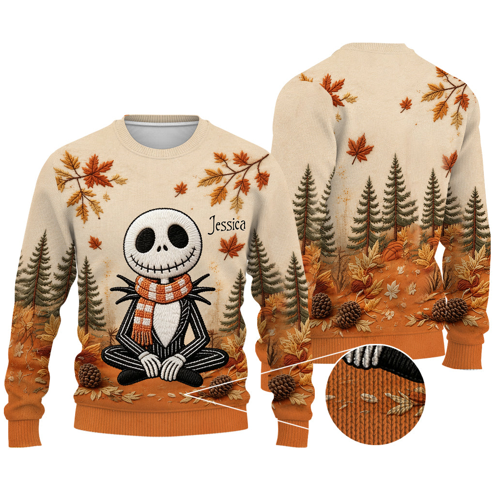 Fall Vibes - Personalized Nightmare Ugly Sweater