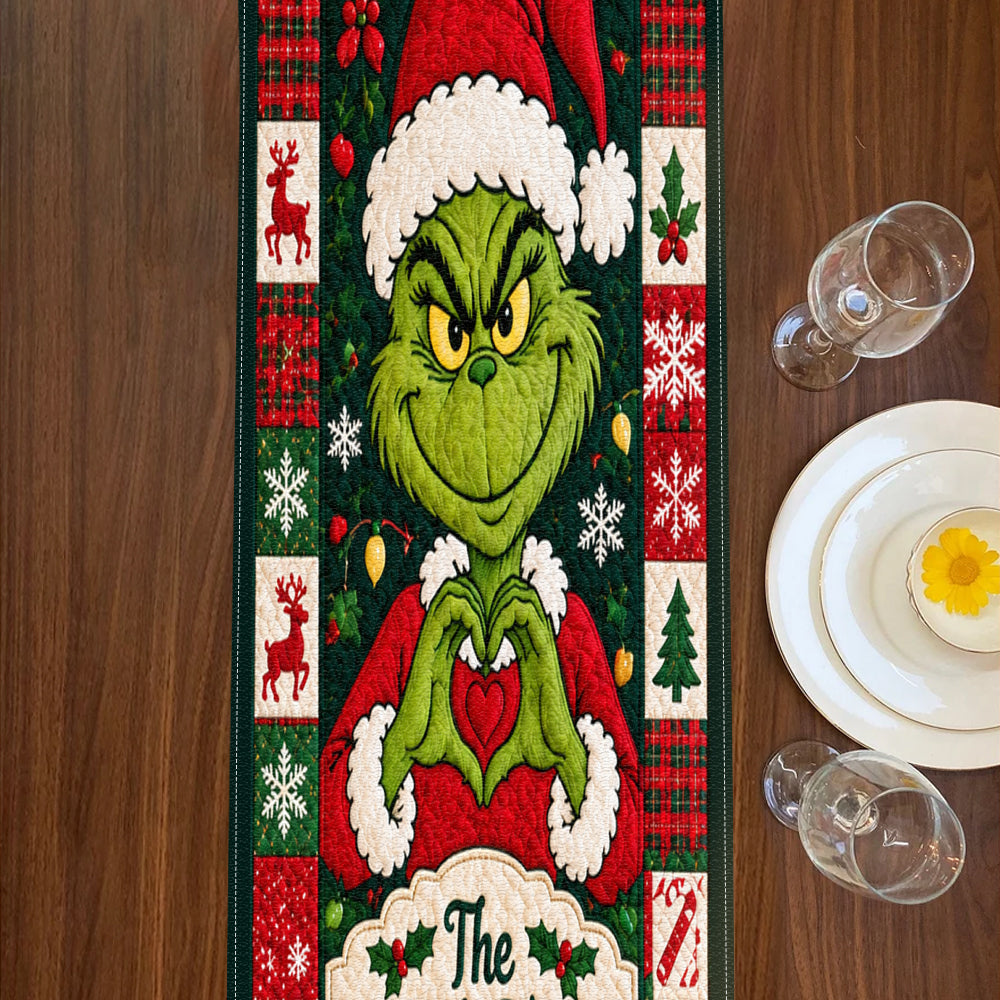 Merry Grinchmas - Personalized Stole Christmas Table Runner