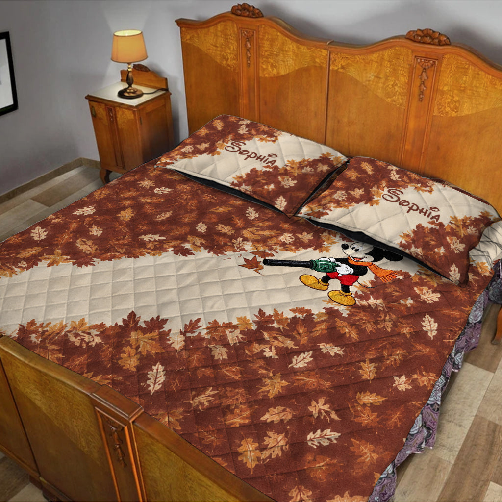 Autumn Leaf - Personalized Mouse Quilt Set
