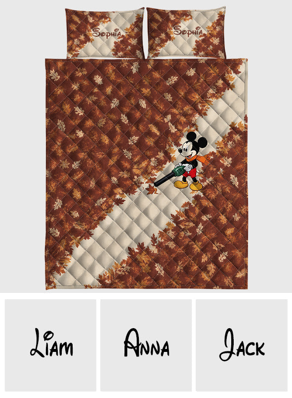 Autumn Leaf - Personalized Mouse Quilt Set