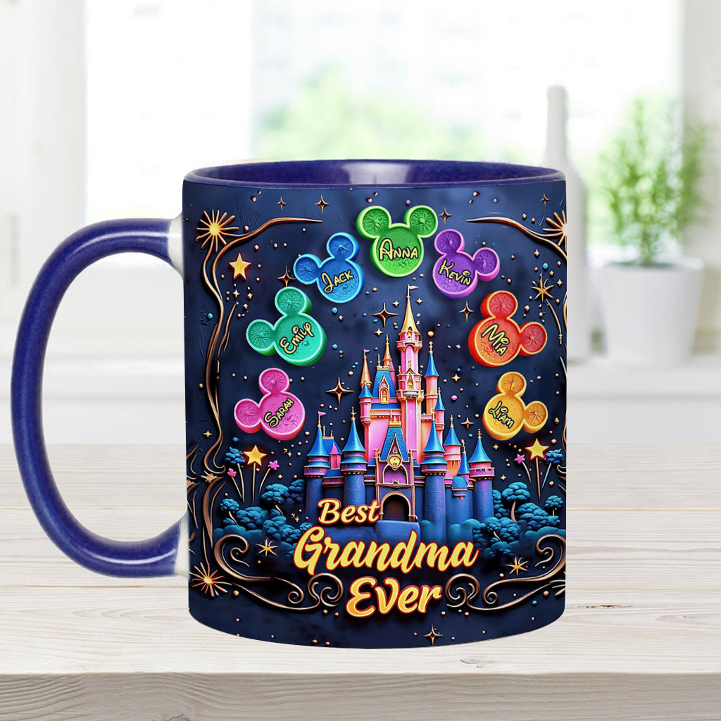 Best Grandma/ Mom Ever - Personalized Mouse Accent Mug
