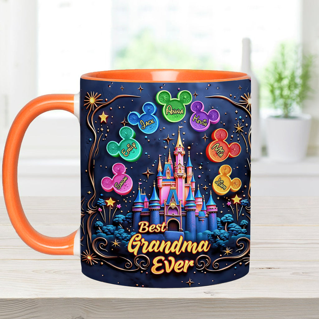 Best Grandma/ Mom Ever - Personalized Mouse Accent Mug