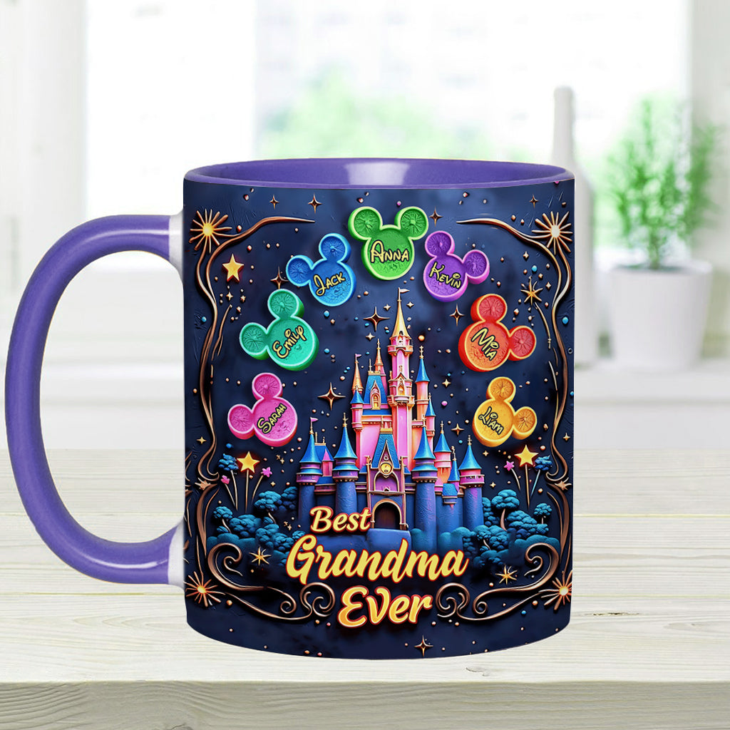 Best Grandma/ Mom Ever - Personalized Mouse Accent Mug