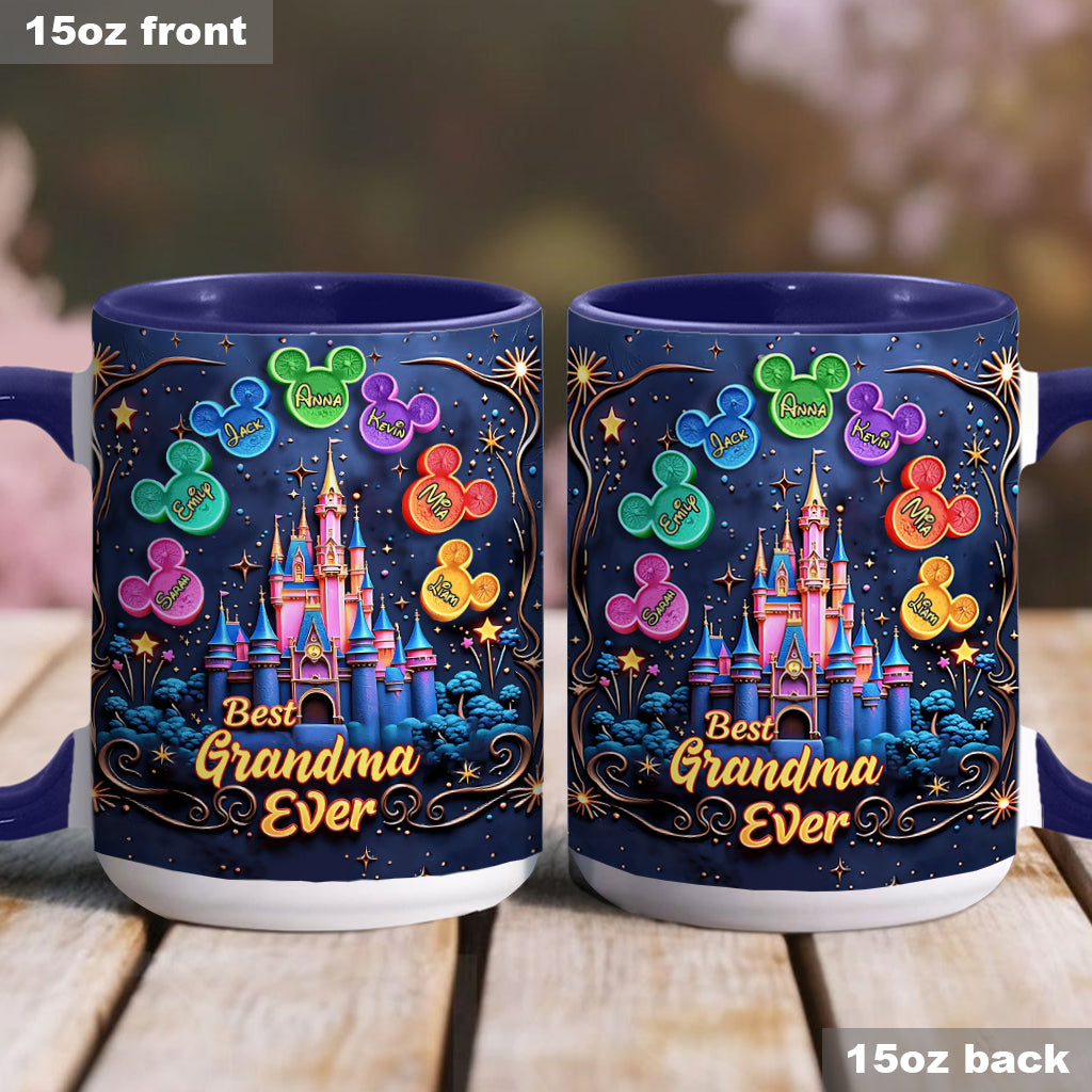 Best Grandma/ Mom Ever - Personalized Mouse Accent Mug