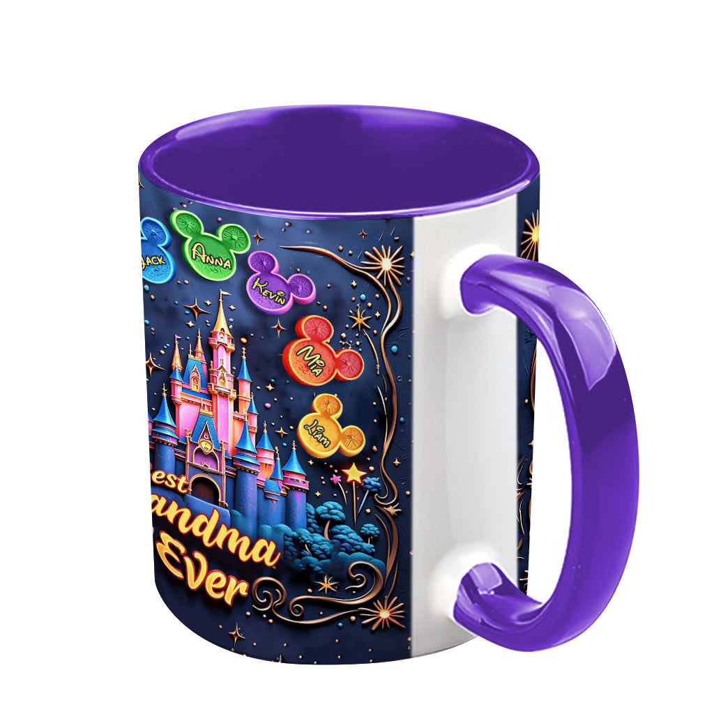 Best Grandma/ Mom Ever - Personalized Mouse Accent Mug
