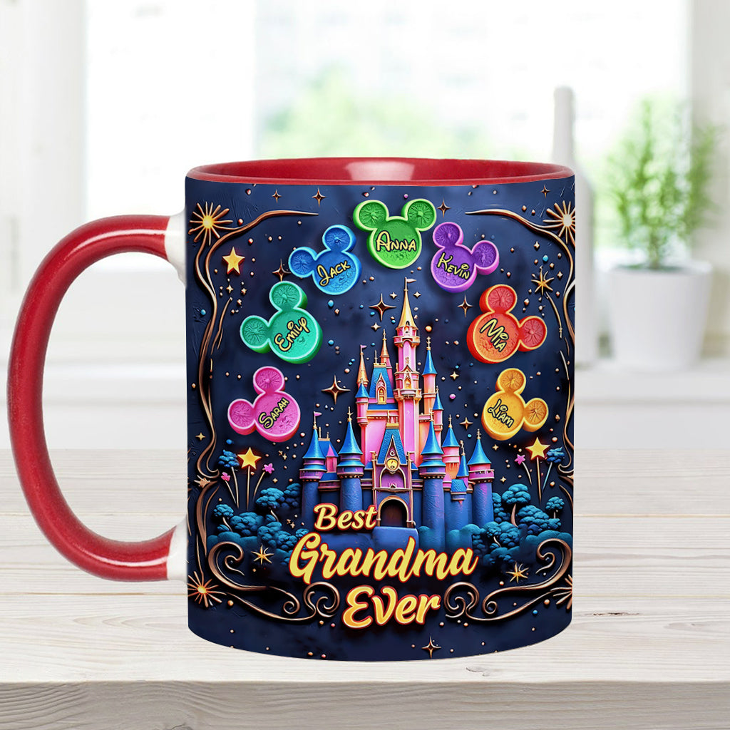 Best Grandma/ Mom Ever - Personalized Mouse Accent Mug