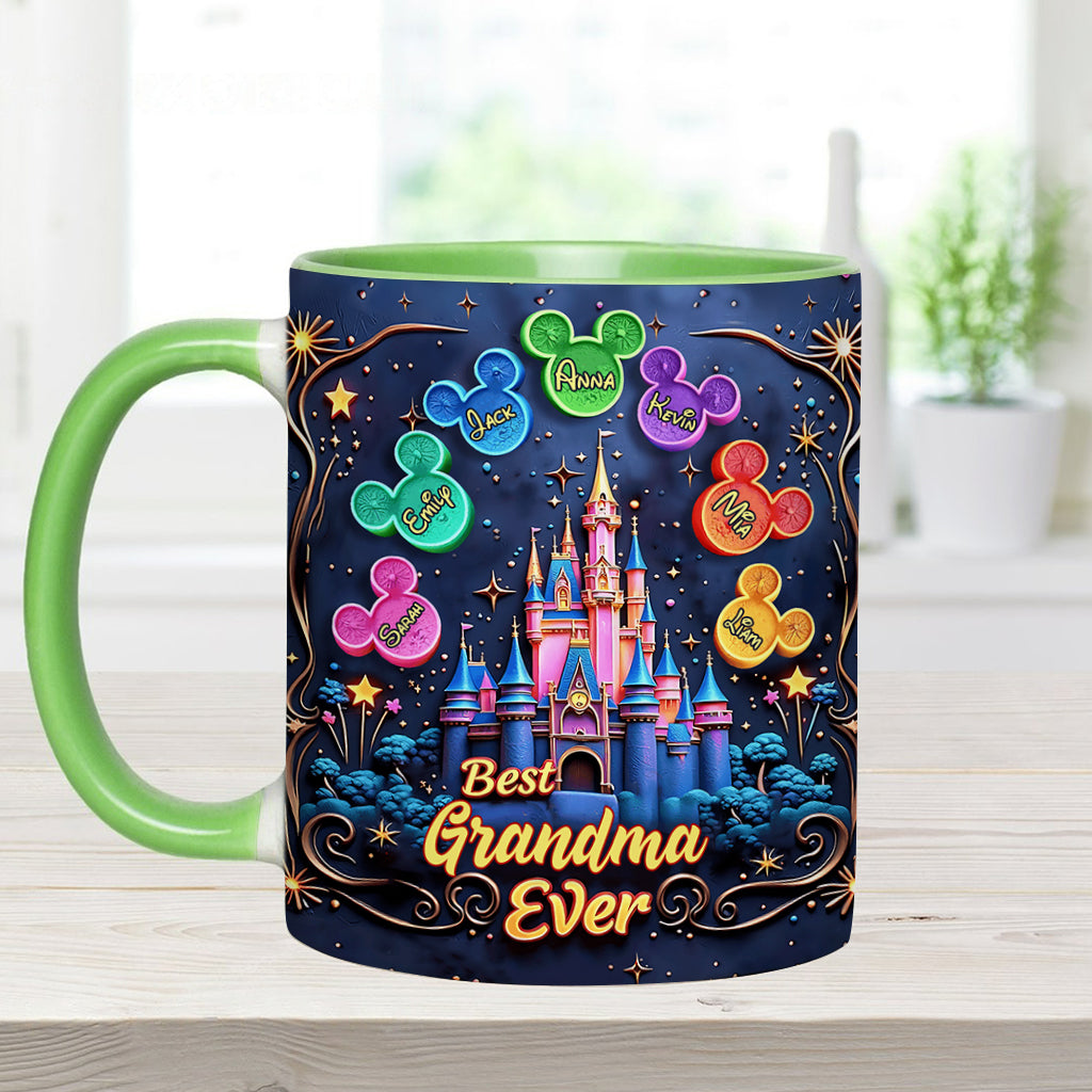 Best Grandma/ Mom Ever - Personalized Mouse Accent Mug