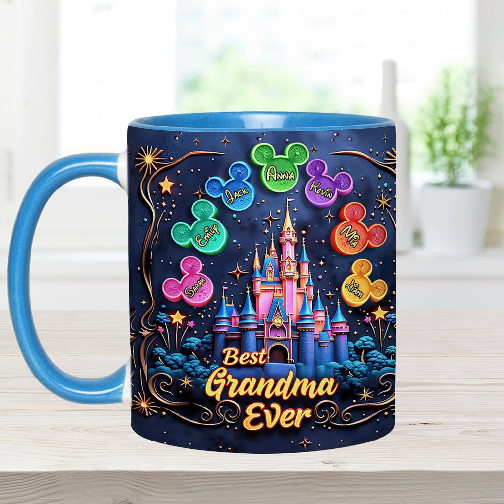 Best Grandma/ Mom Ever - Personalized Mouse Accent Mug