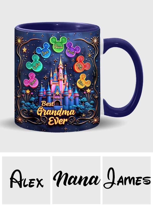 Best Grandma/ Mom Ever - Personalized Mouse Accent Mug